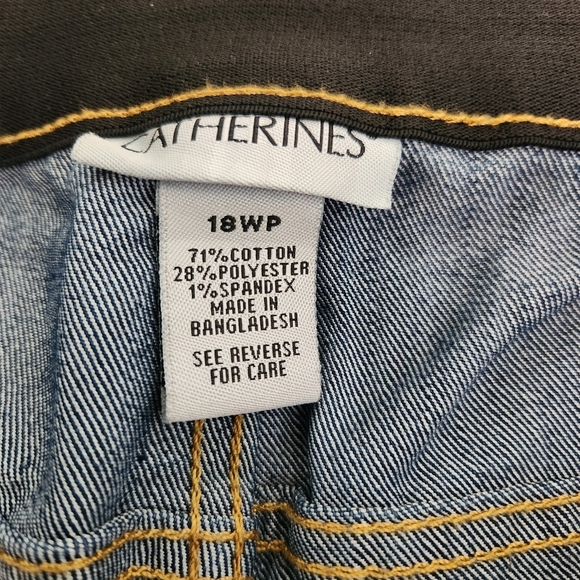 Catherines Blue Jeans Womens Plus Sz 18W Straight Leg Stretch High Rise Denim - Picture 3 of 6